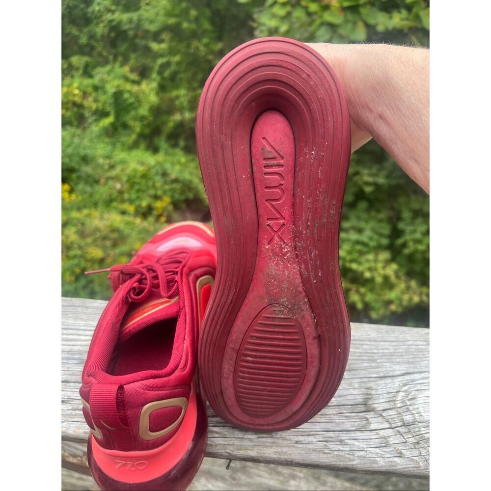 Nike Air Max 720 (GS) AQ3195-600 Team Crimson Red Sz 7 Youth - Picture 4 of 8
